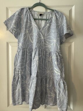 Universal Thread Light Blue and White Floral Mini Dress